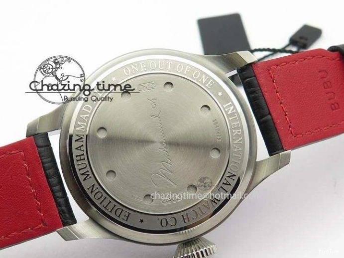 MIROTIME 0428 RelaxedFit Big Pilot Real PR IW500435 “Muhammad Ali” ZF Best Edition On Black Leather Strap A 7295